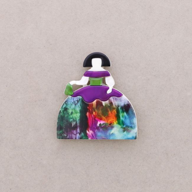 BROCHE IMÁN MENINA RESINA