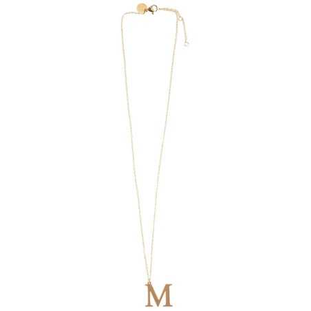 INITIAL LETTER M STEEL SHORT NECKLACE