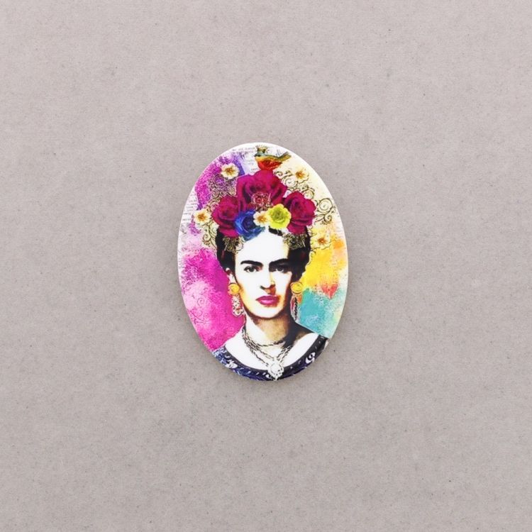 FRIDA RESIN OVAL BROOCH 2