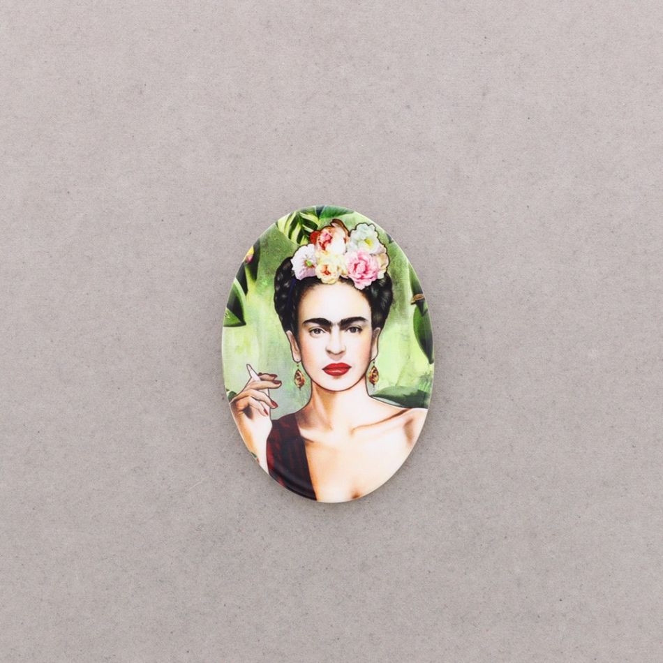 FRIDA RESIN OVAL BROOCH