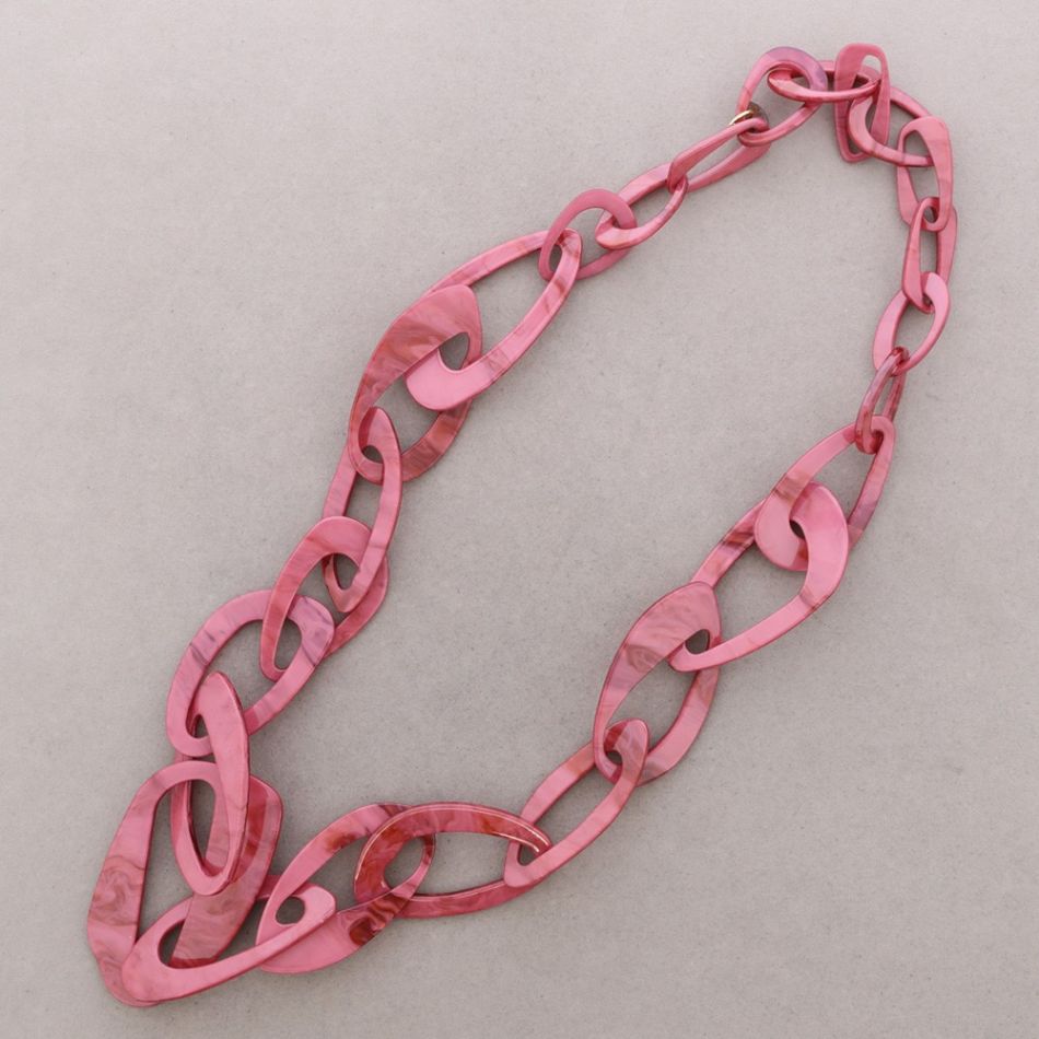 COLLAR LARGO ESLABONES RESINA