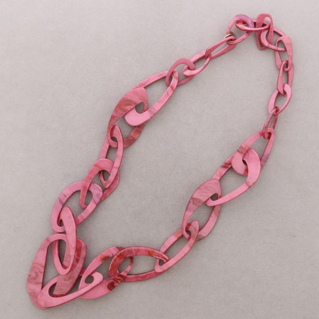LONG RESIN LINK NECKLACE