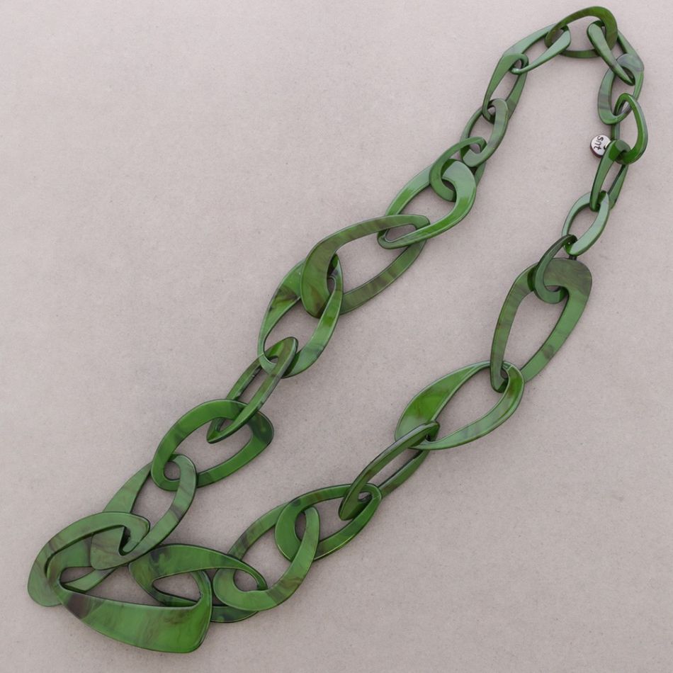 LONG RESIN LINK NECKLACE