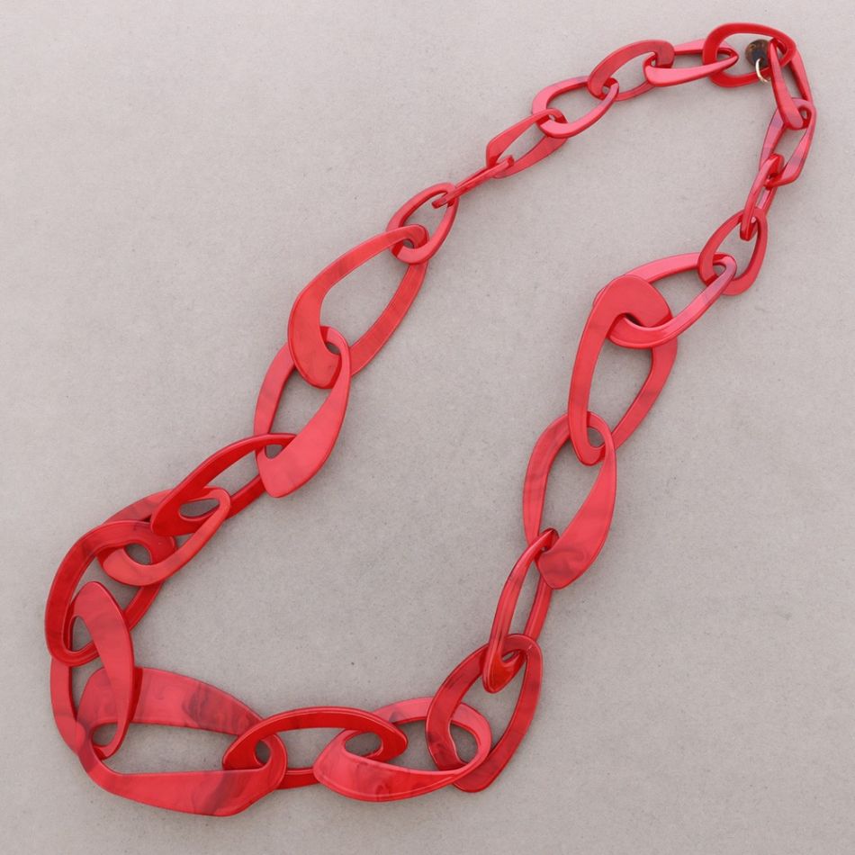 COLLAR LARGO ESLABONES RESINA