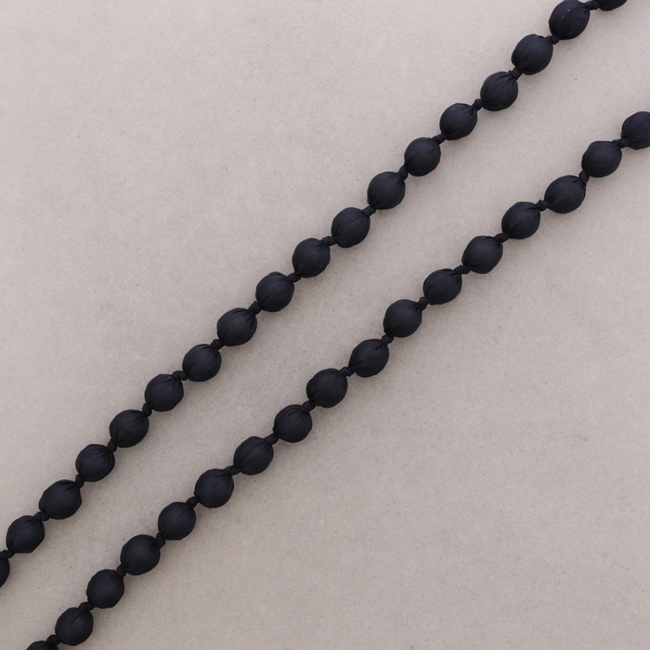 COLLAR LARGO BOLAS FORRADAS TELA 120CM