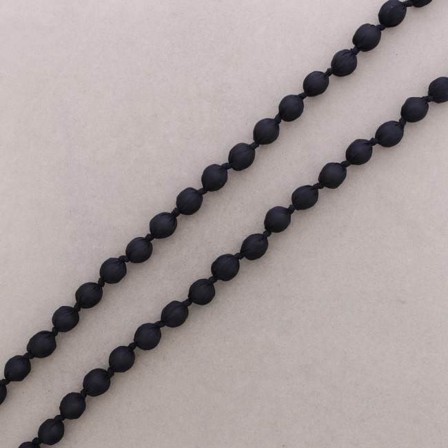 COLLAR LARGO BOLAS FORRADAS TELA 120CM