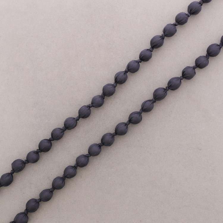 COLLAR LARGO BOLAS FORRADAS TELA 120CM 2