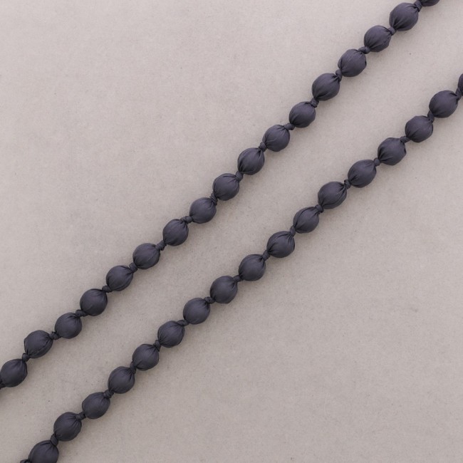 COLLAR LARGO BOLAS FORRADAS TELA 120CM