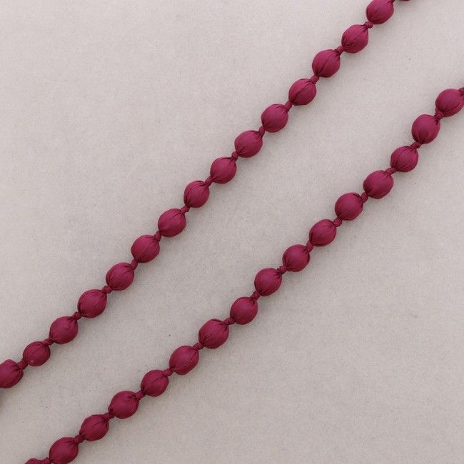 COLLAR LARGO BOLAS FORRADAS TELA 120CM