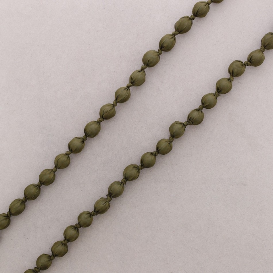 COLLAR LARGO BOLAS FORRADAS TELA 120CM