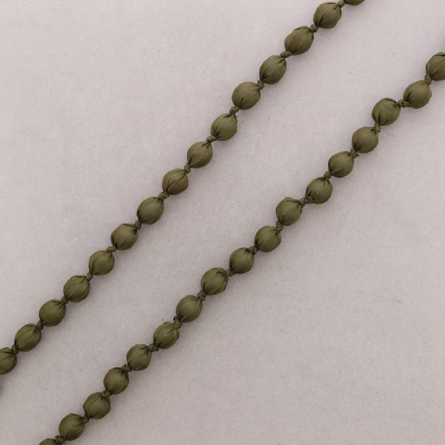 COLLAR LARGO BOLAS FORRADAS TELA 120CM