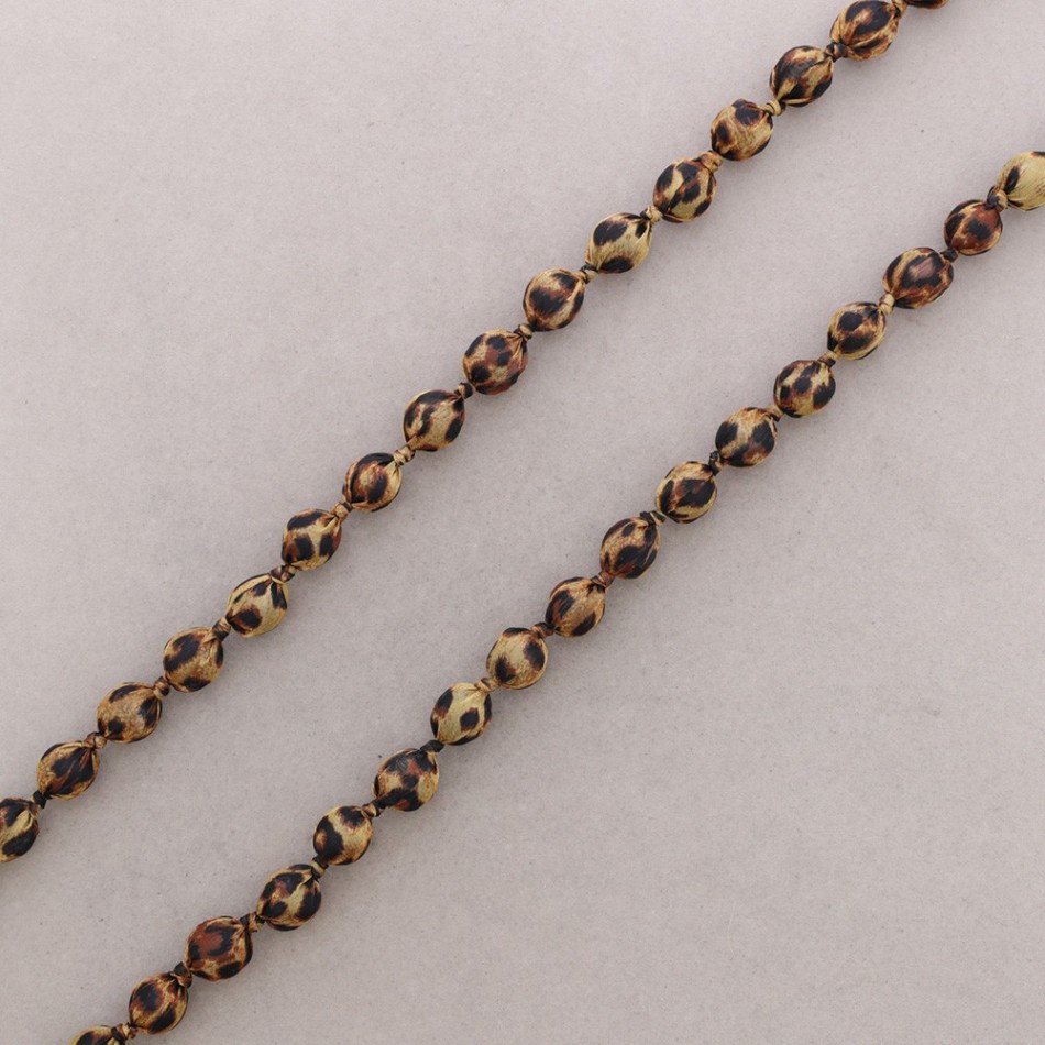 COLLAR LARGO BOLAS FORRADAS TELA 120CM