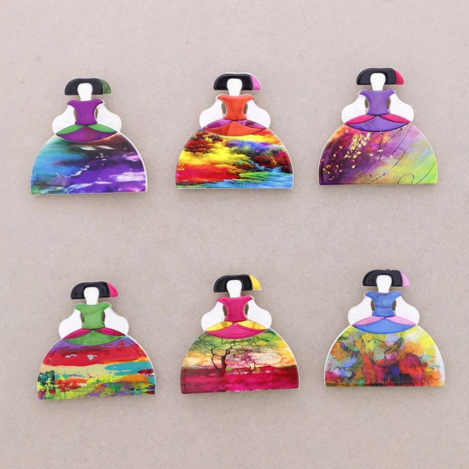 BROCHE IMÁN MENINA RESINA