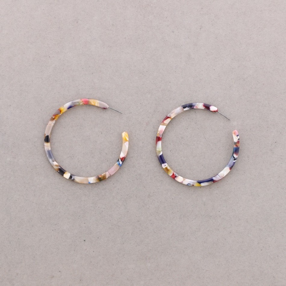 RESIN HOOP EARRINGS