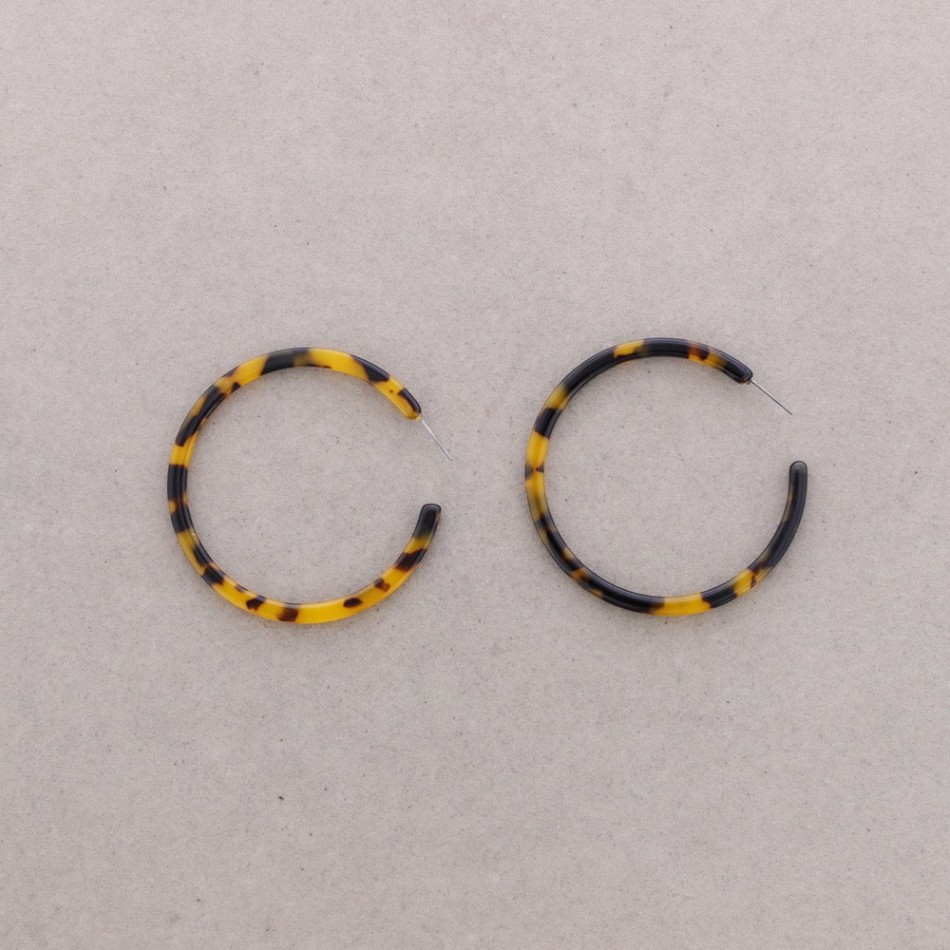 RESIN HOOP EARRINGS