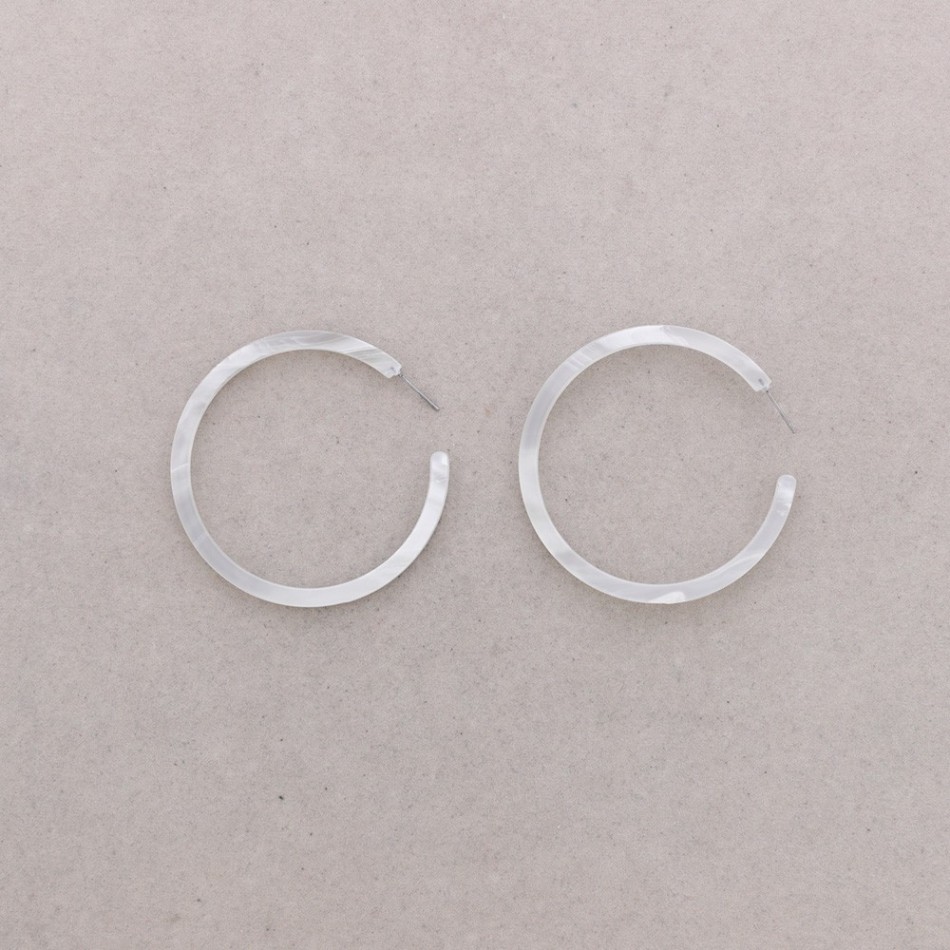 RESIN HOOP EARRINGS