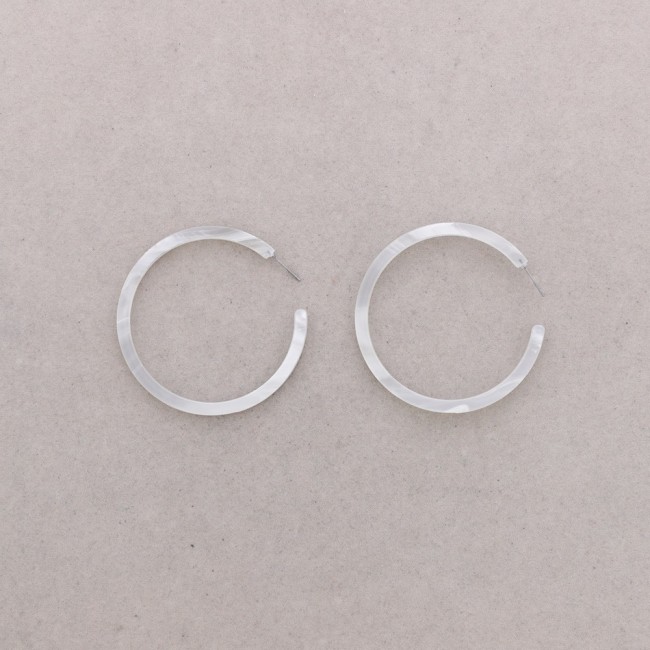 RESIN HOOP EARRINGS