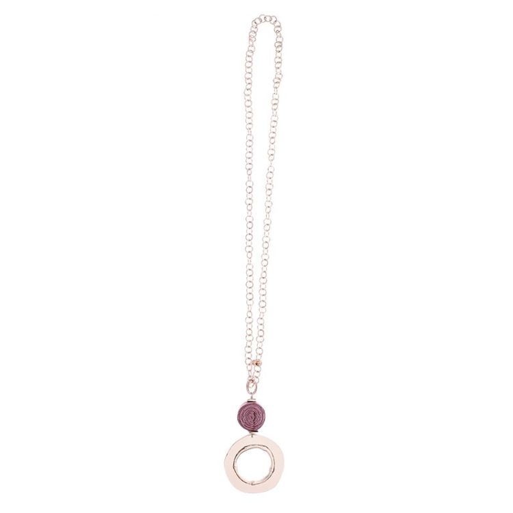 COLLAR LARGO CADENA COLGANTE ANILLA METAL 2