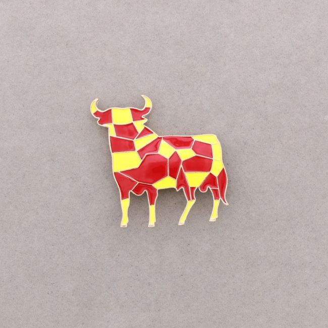 BROCHE TORO METAL ESMALTE