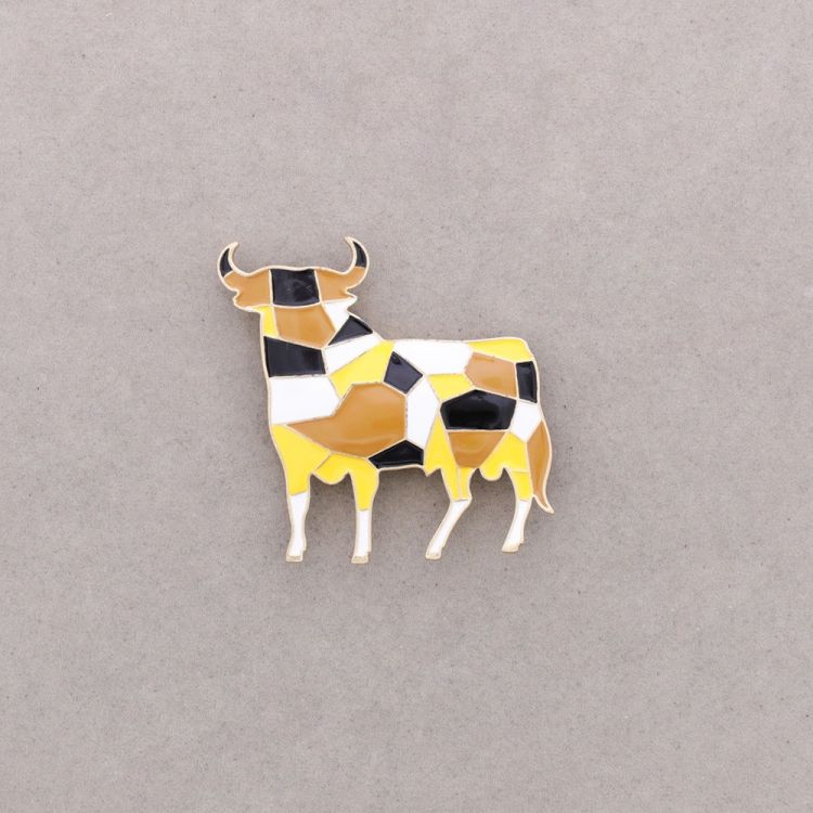 BROCHE TORO METAL ESMALTE