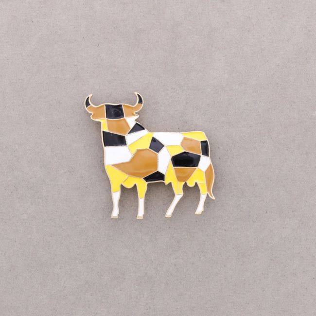 BROCHE TORO METAL ESMALTE