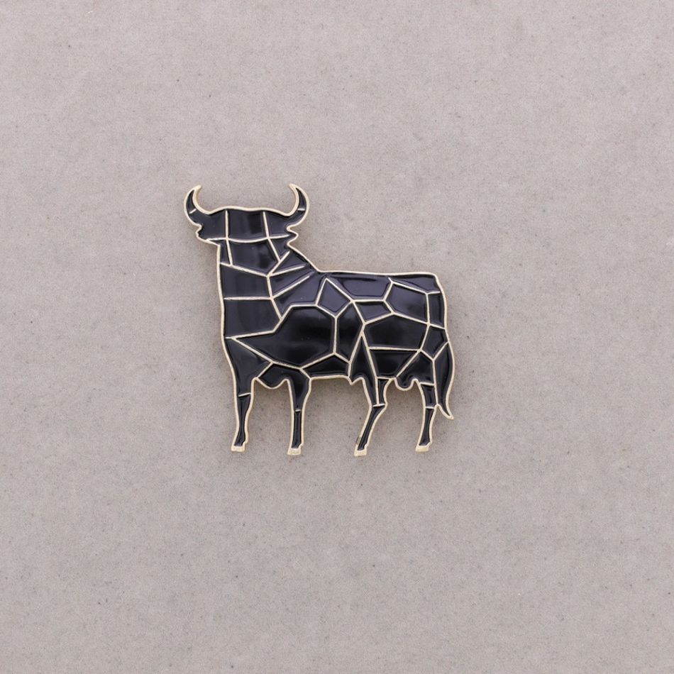 BROCHE TORO METAL ESMALTE
