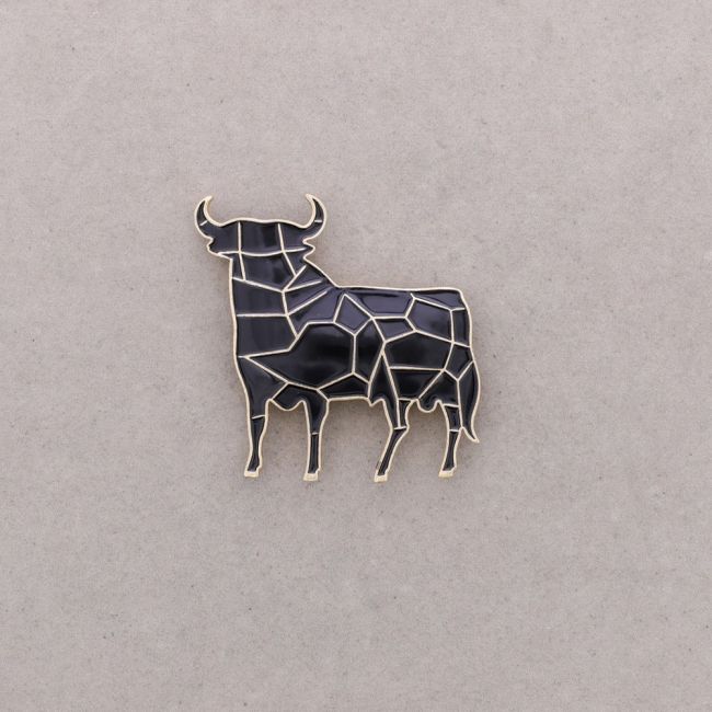 BROCHE TORO METAL ESMALTE