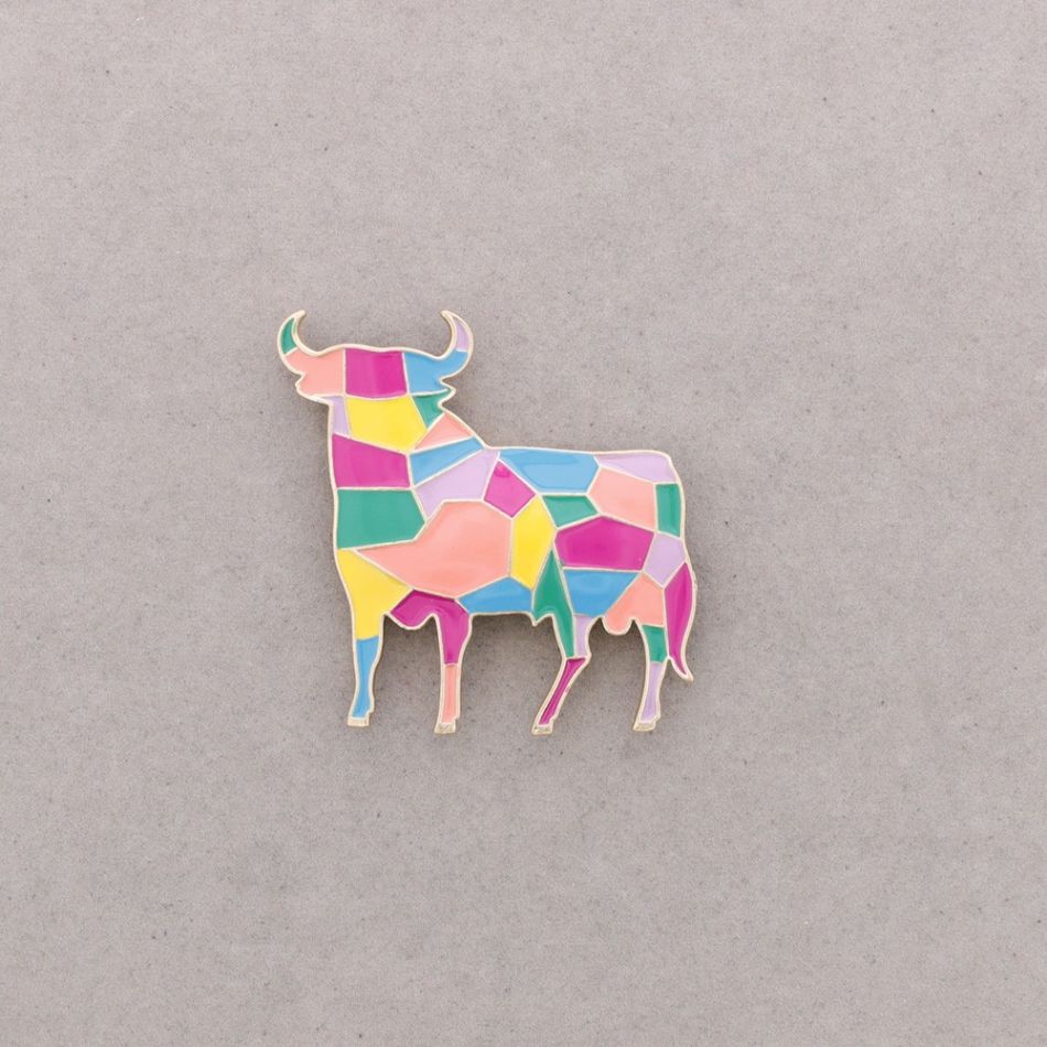 BROCHE TORO METAL ESMALTE