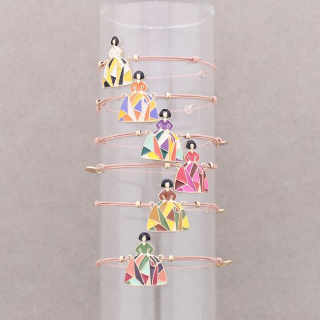 PULSERA ELÁSTICA MENINA METAL ESMALTE