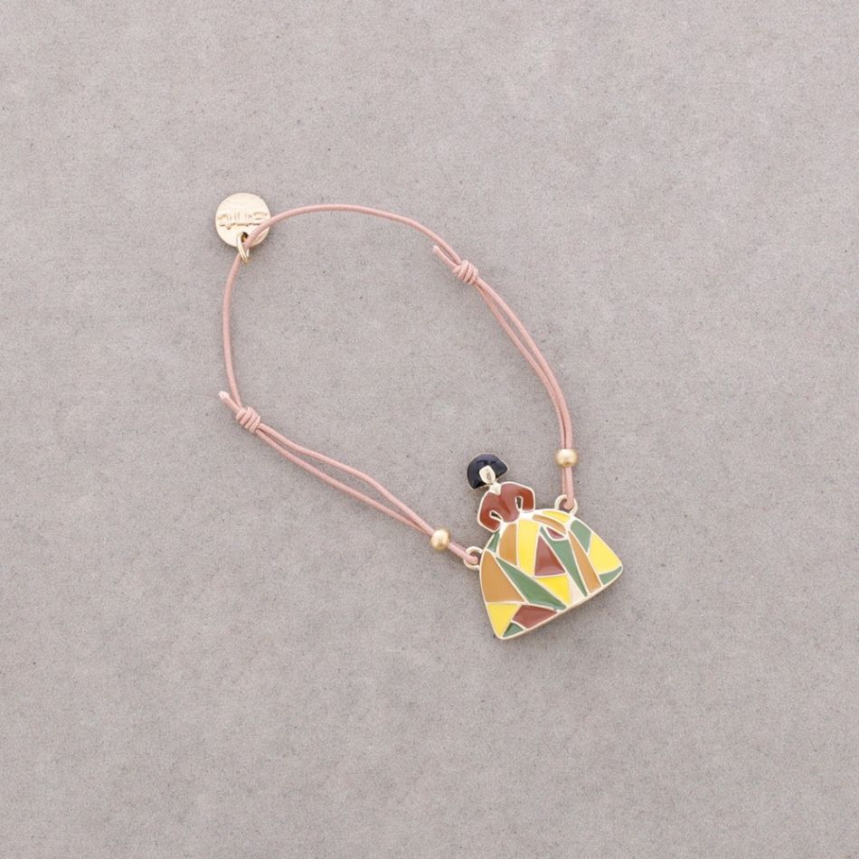 PULSERA ELÁSTICA MENINA METAL ESMALTE