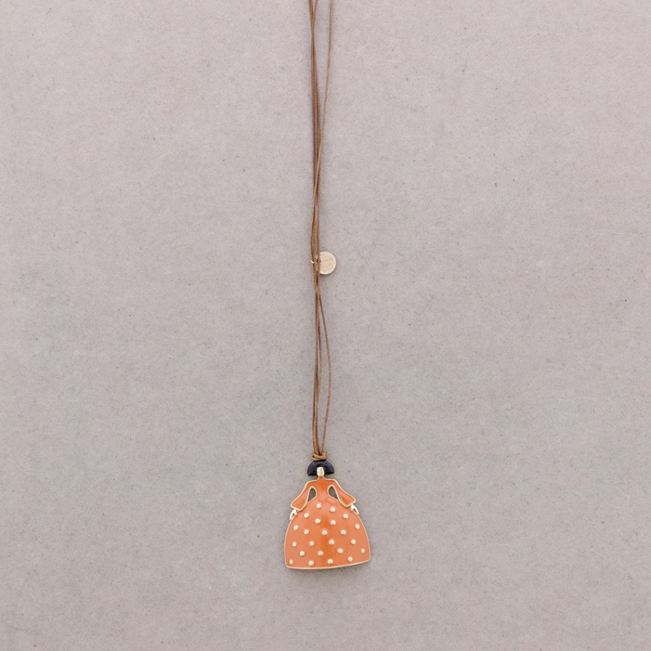 CHOKER WITH MENINA PENDANT IN METAL AND ENAMEL