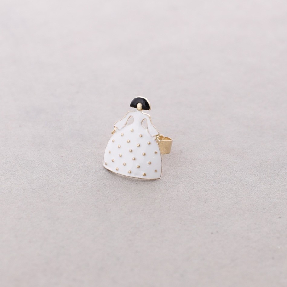 ADJUSTABLE RING WITH METAL ENAMEL MENINA