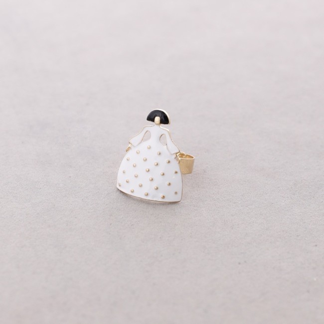 ADJUSTABLE RING WITH METAL ENAMEL MENINA