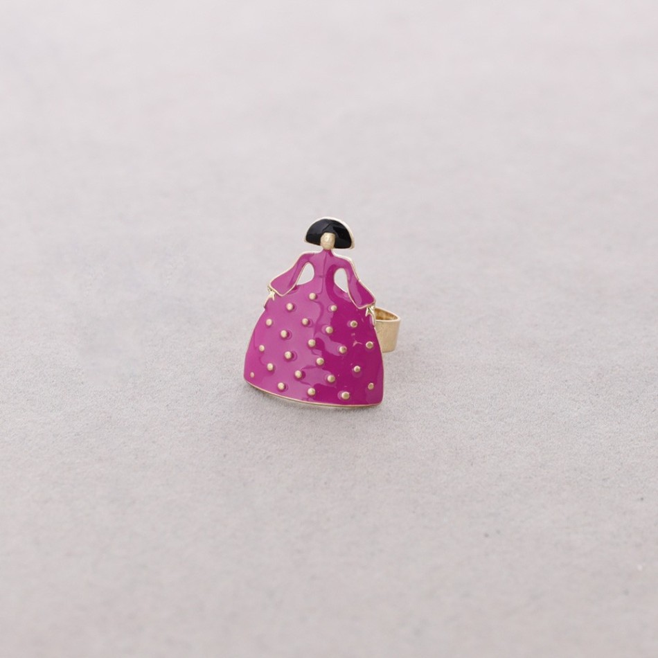 ANILLO AJUSTABLE MENINA METAL ESMALTE