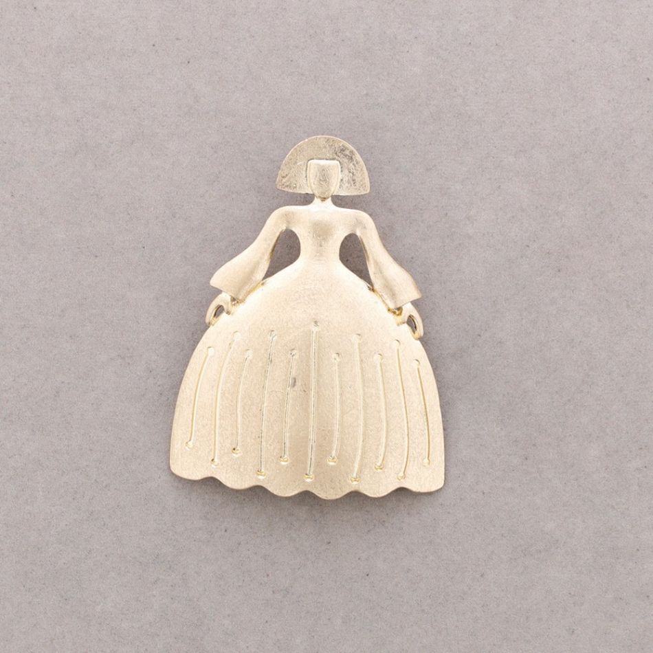 BROCHE MENINA METAL