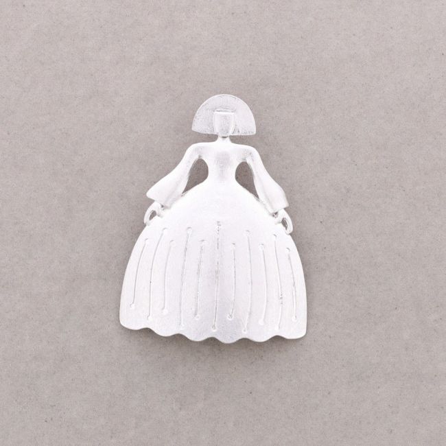 BROCHE MENINA METAL