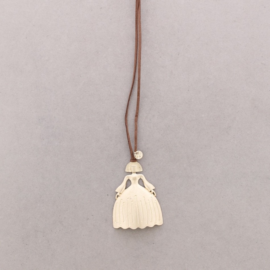 COLLAR LARGO COLGANTE MENINA METAL