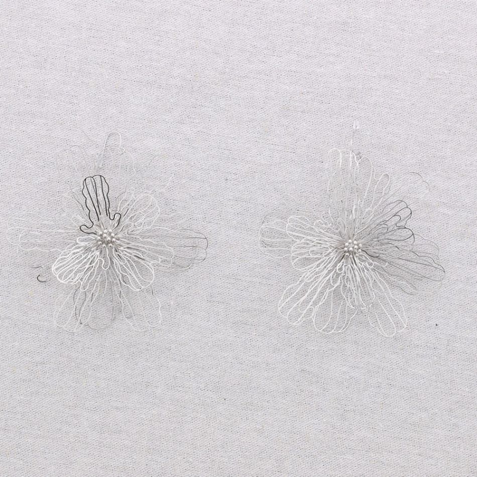PENDIENTES ACERO FLOR FILIGRANA