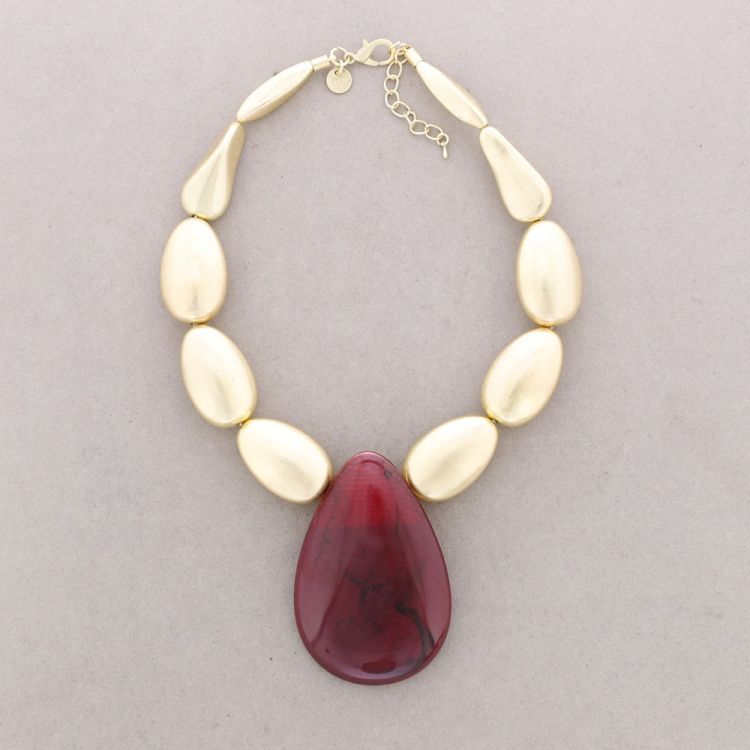 RESIN METAL BEADED NECKLACE 2