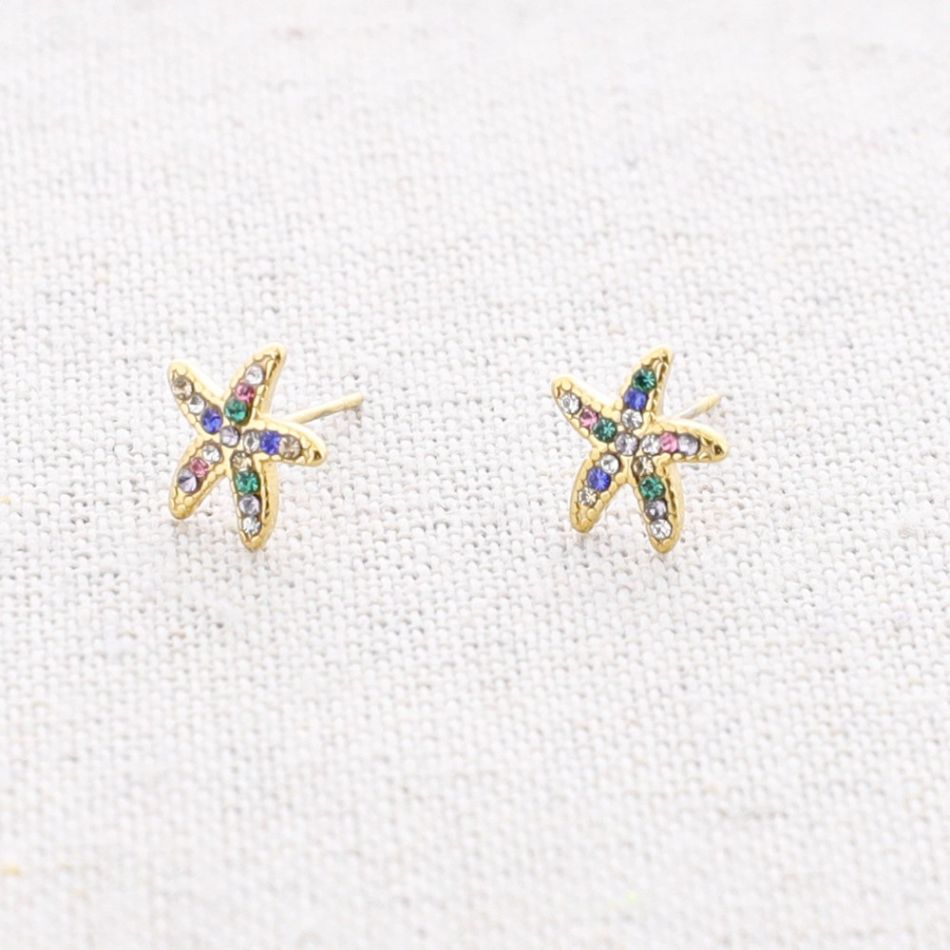 PENDIENTES ACERO PRESIÓN ESTRELLA DE MAR