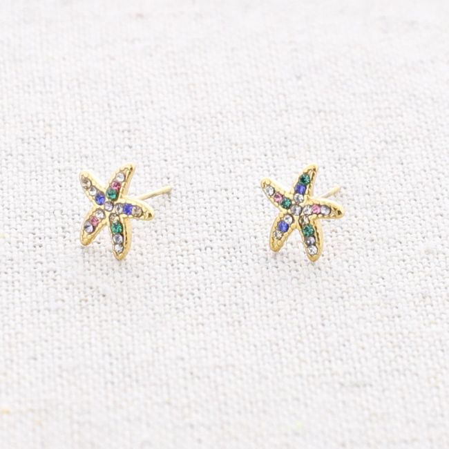 STAINLESS STEEL STARFISH EARRINGS