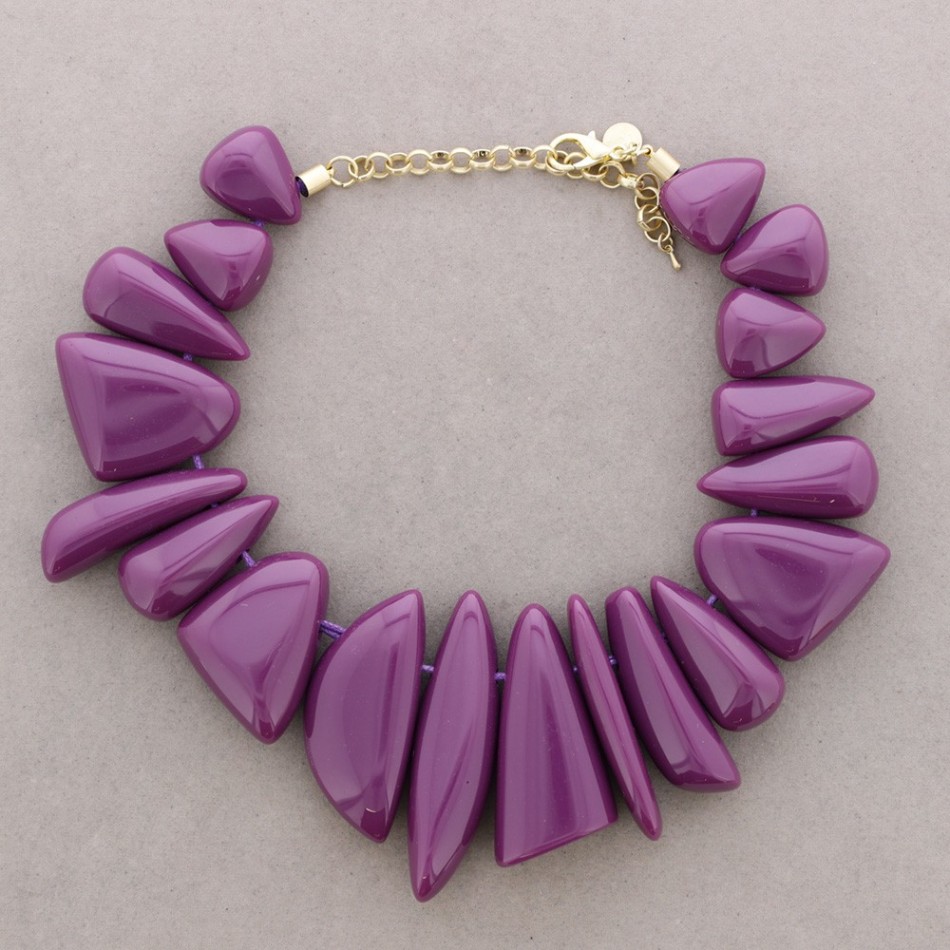 RESIN BEADS SHORT NECKLACE