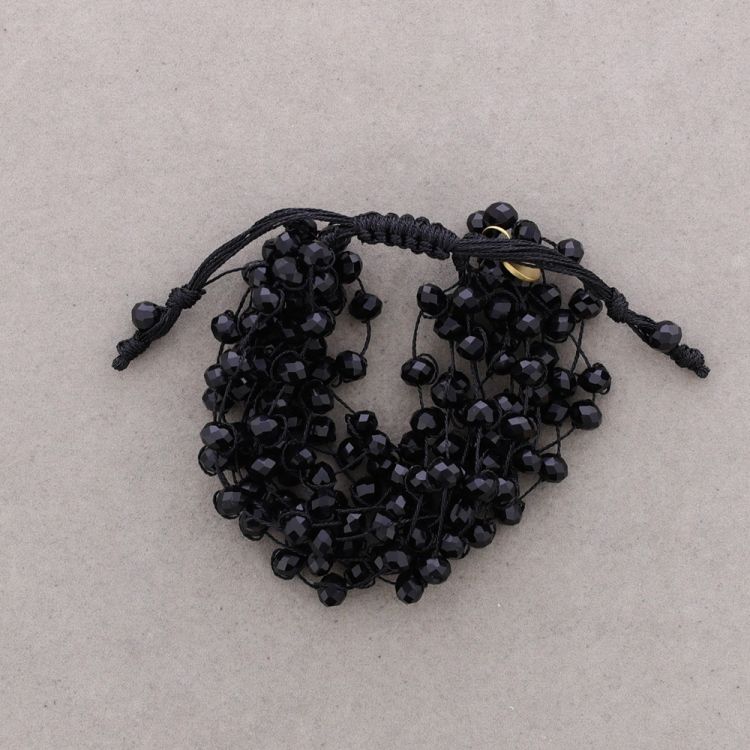 FACETED CRYSTALS MACRAME BRACELET