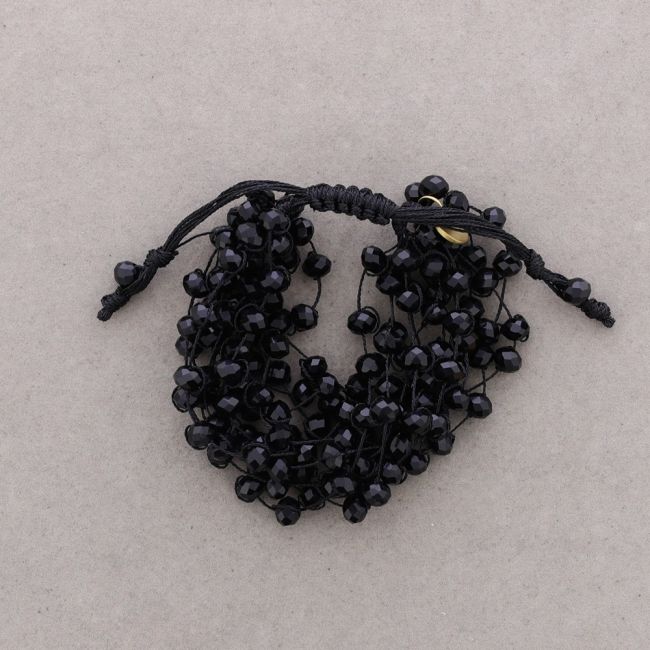 PULSERA MACRAMÉ CRISTALES FACETADOS