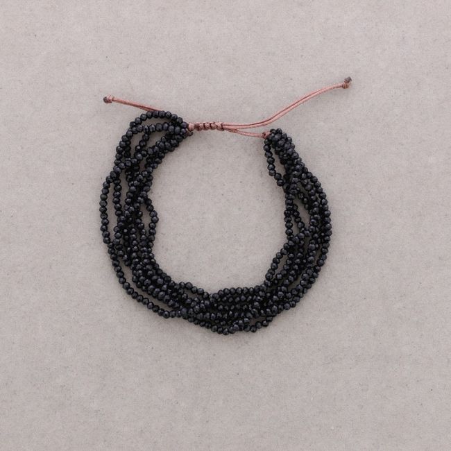 PULSERA MACRAMÉ CRISTALES FACETADOS