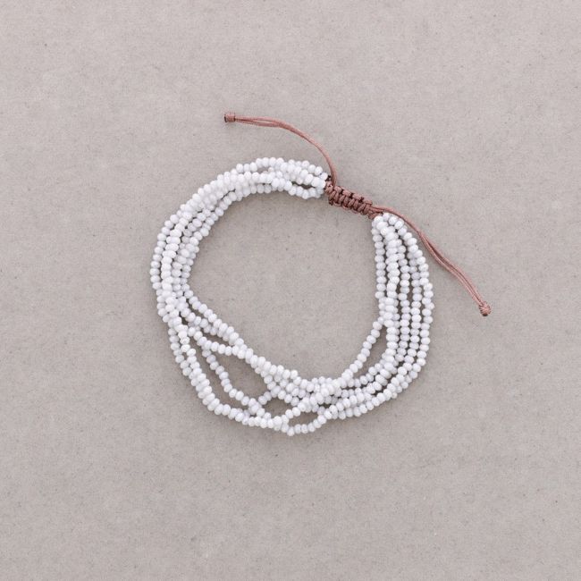 PULSERA MACRAMÉ CRISTALES FACETADOS