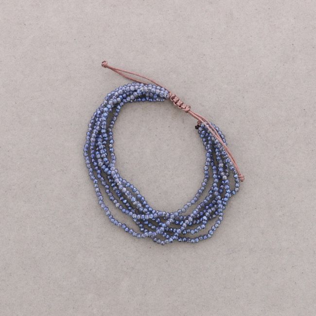PULSERA MACRAMÉ CRISTALES FACETADOS