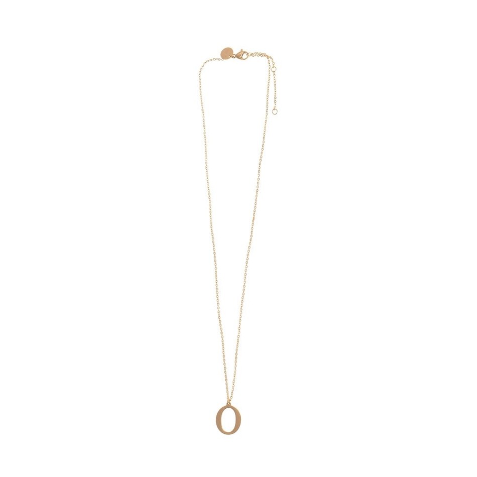 INITIAL LETTER O STEEL SHORT NECKLACE