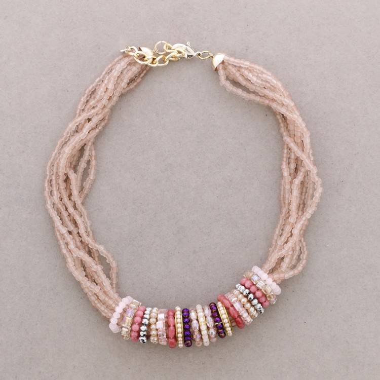SHORT NECKLACE RINGS BEADS 2