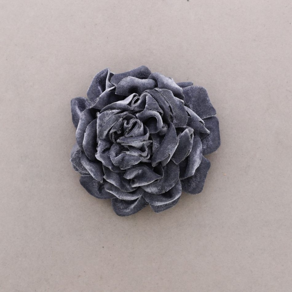 BROCHE FLOR TERCIOPELO 13CM